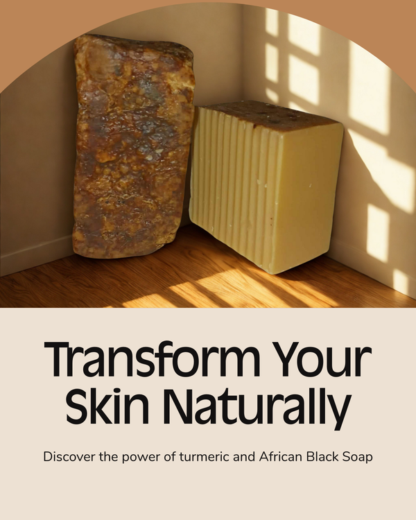 Jumbo Turmeric Soap  & African Black Soap Combo