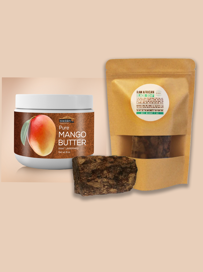 Mango Butter & African Black Soap Combo